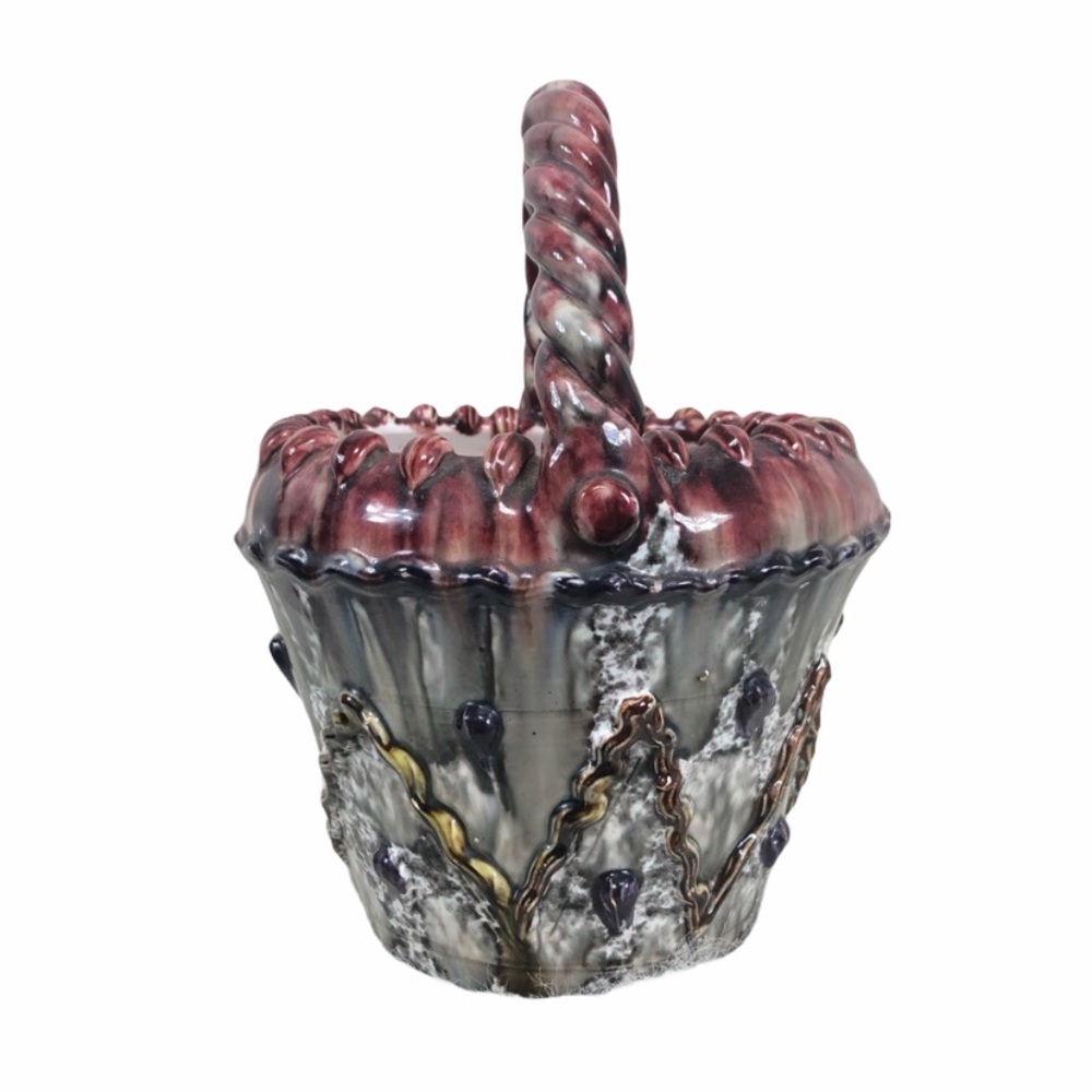 Capodimonte Mollica made in Italy ceramic basket